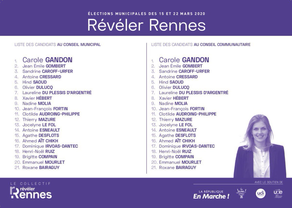 CyrilleRame's tweet photo. Pour une tolérance 0 sur les incivilités, pour 400 places en crèches supplémentaires, pour faire sortir le métro de la rocade, pour conserver le parking Vilaine et l'embellir… Pour enfin révéler #Rennes !
VOTEZ @GandonCarole VOTEZ @RevelerRennes #JevoteGandon🗳️ https://t.co/SjnU6LIp0x