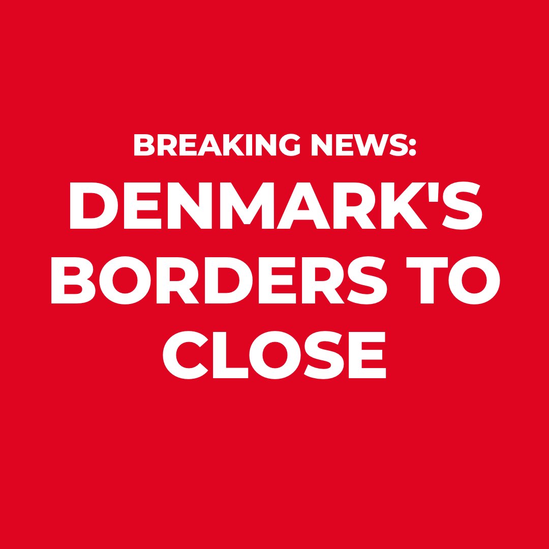 GoVisitDenmark's tweet photo. BREAKING NEWS: The Danish government has announced that the borders to Denmark will be closed to foreign visitors as of 12pm tomorrow (Saturday 14th March 2020). See our full statement here: https://t.co/zpbq9PiOri https://t.co/odBGIhGzLz