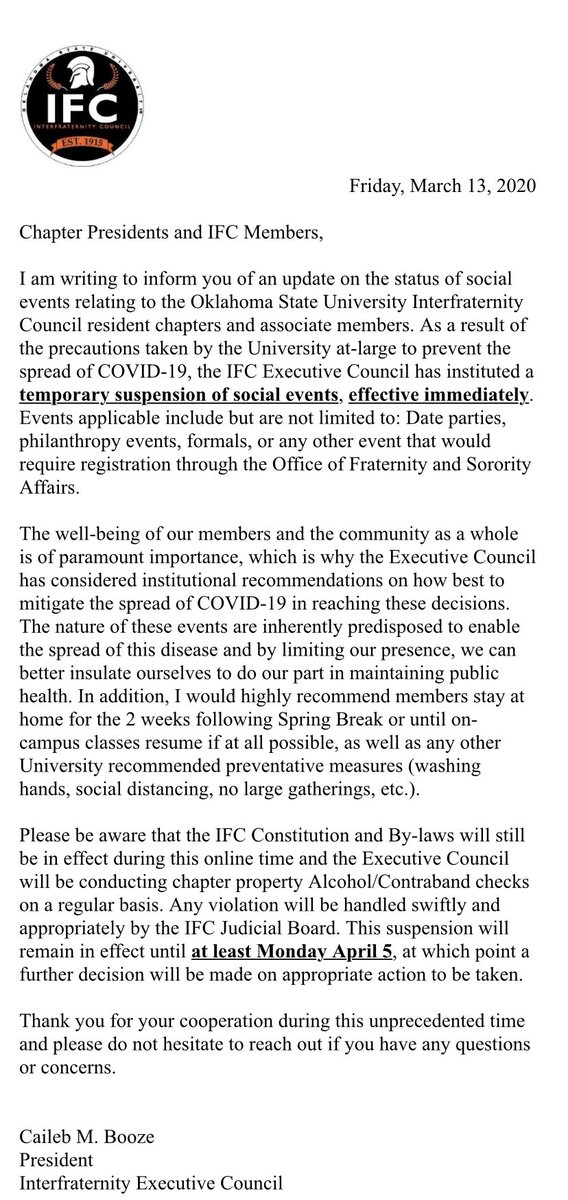 Oklahoma State IFC (@okstateifc) on Twitter photo 