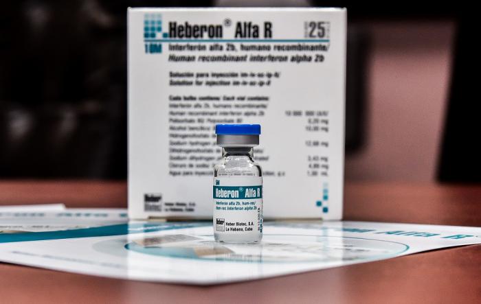 Interferon Alpha wird von BioCubaFarma in Kuba und China produziert | Bildquelle: https://twitter.com/biocubafarma © BioCubaFarma / Twitter | Bilder sind in der Regel urheberrechtlich geschützt Interferon Alpha wird von BioCubaFarma in Kuba und China produziert | Bildquelle: https://twitter.com/biocubafarma © BioCubaFarma / Twitter | Bilder sind in der Regel urheberrechtlich geschützt