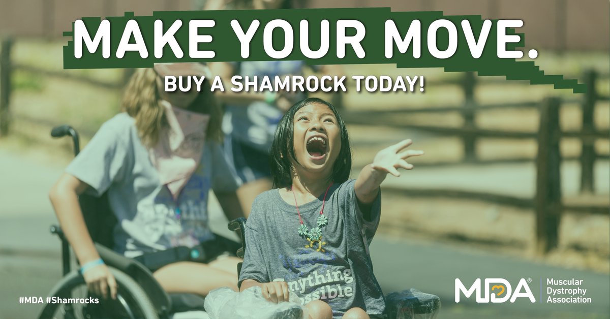 It’s that time of year again! You have the opportunity to accelerate the development of research &amp; care for people living with #MuscularDystrophy when you join in #MDA #Shamrocks. Visit a participating store or donate online today. bit.ly/MDAShamrocks20…