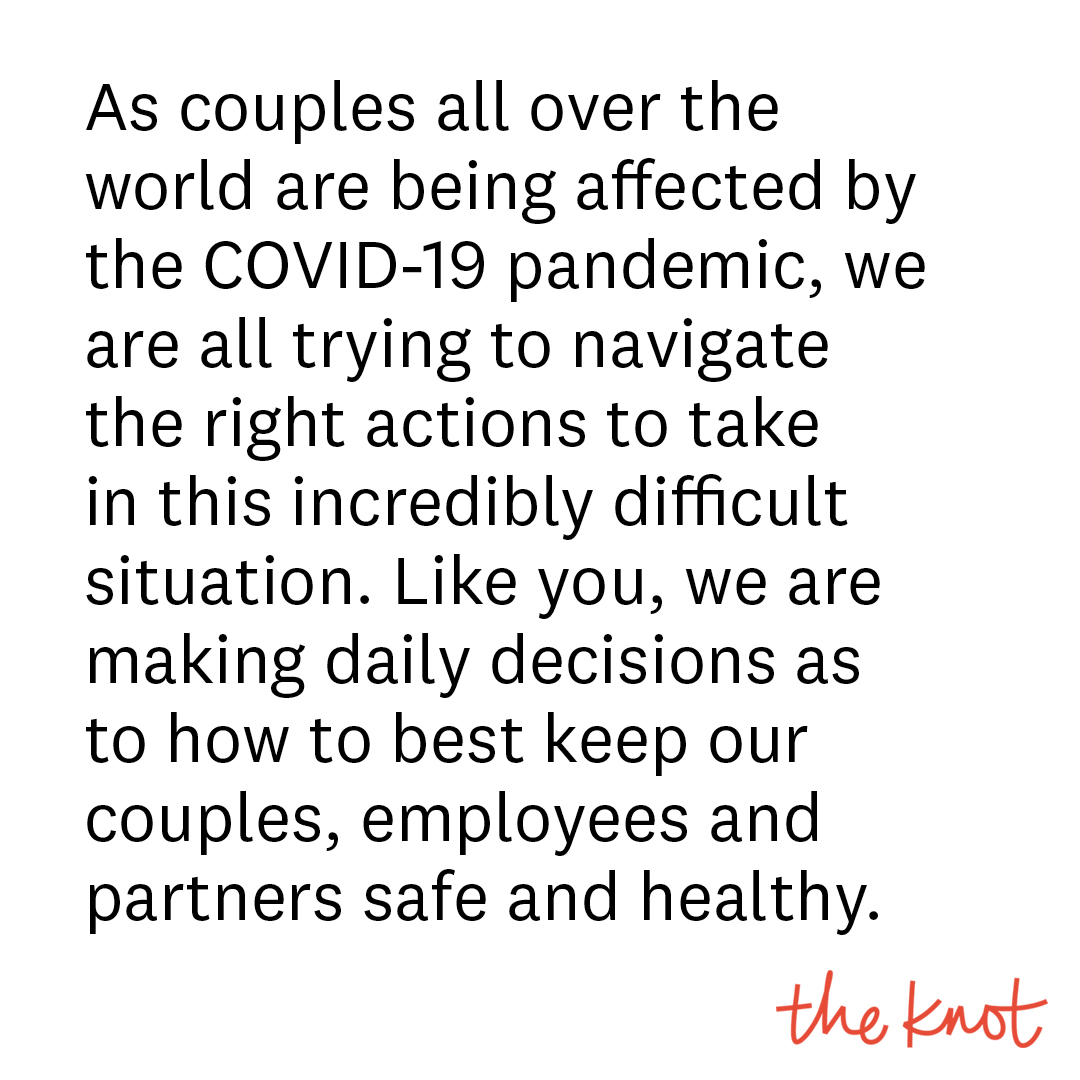 theknot's tweet photo. A note to our couples. ❤️ https://t.co/uQ98jCJLkC
