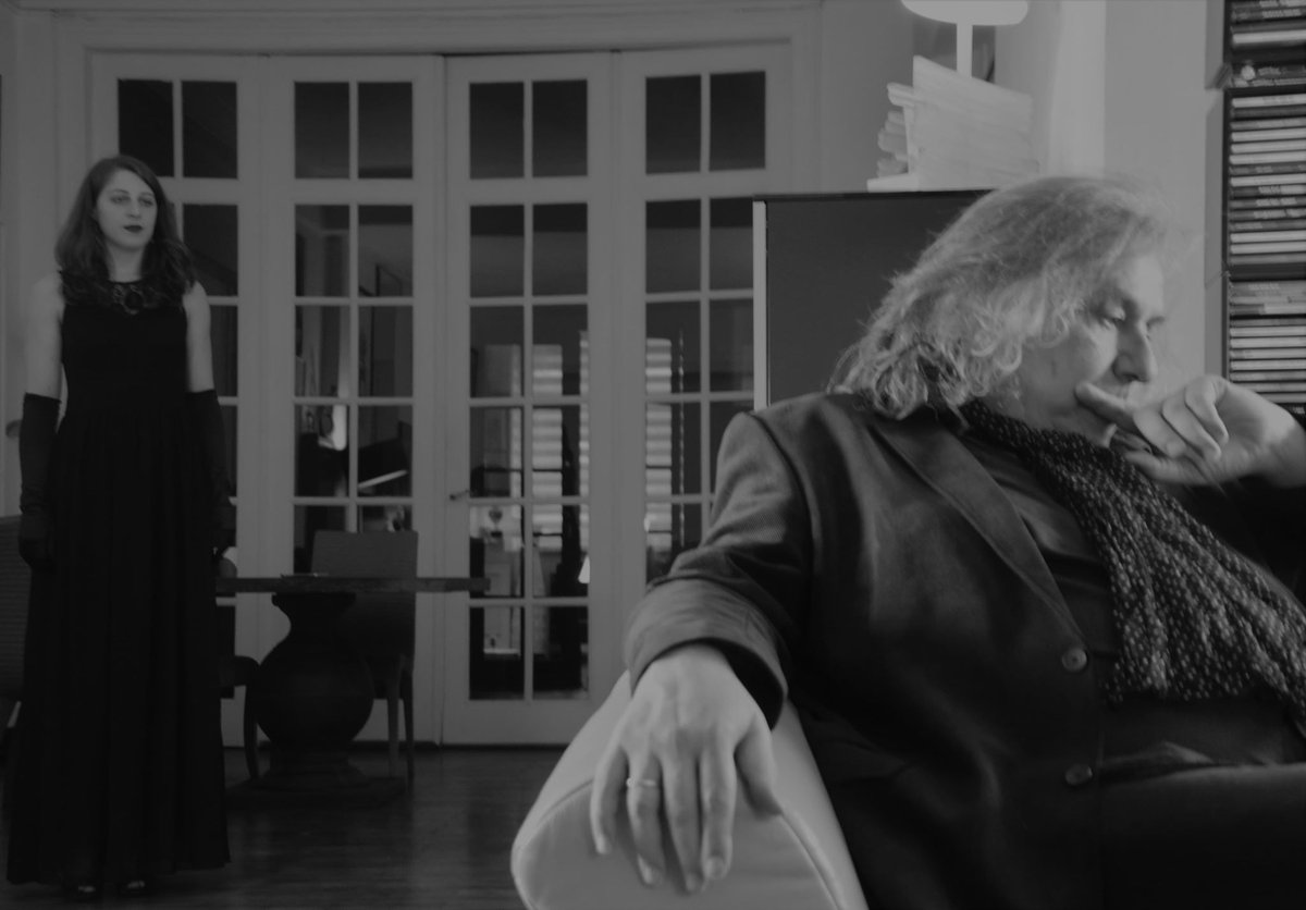 JohanAsherton's tweet photo. With Primael Moreau on the set of a new video directed by Sébastien Tricart. Photo by Timothé Tricart. Tourcoing, February 2020. https://t.co/vXmdvmV1Ya