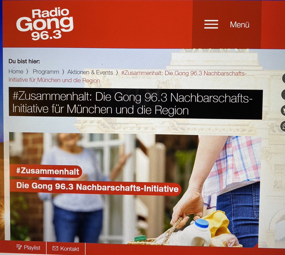 Super Aktion <a href="/Gong963/">Radio Gong 96.3</a> 👍 Wir haben uns grade registriert... #zusammenhalt #coronacare #münchen #nachbarschaftshilfe