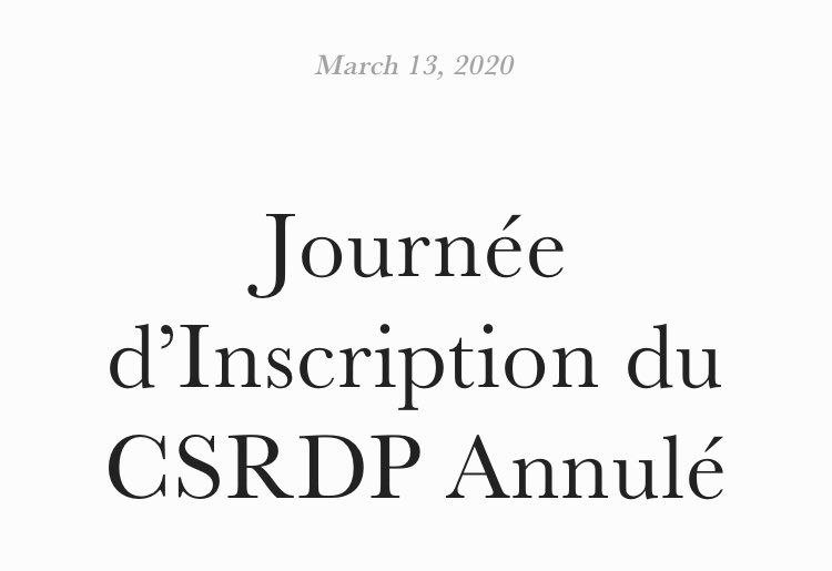 csrdpsoccer's tweet photo. Cher membres,

Nous venons de recevoir des directives de la Ville de Montréal concernant une fermeture préventive du Centre Recreatif de Riviere-Des-Prairies et des bureaux du CSRDP. De ce fait, la journée d'inscription pour la ligue maison sera annulé. https://t.co/UPKg9KyASz