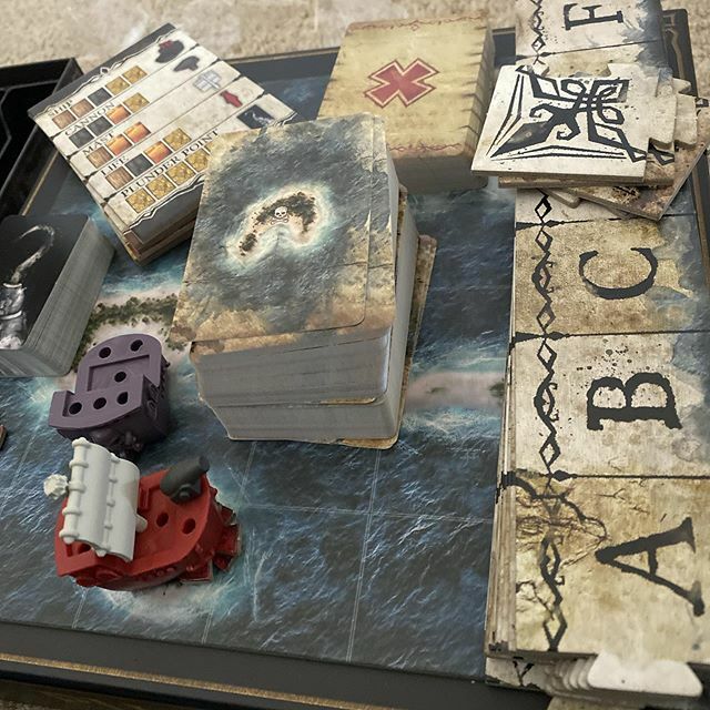 Opening up plunder a pirates life. Components look super cool. #boardgames
