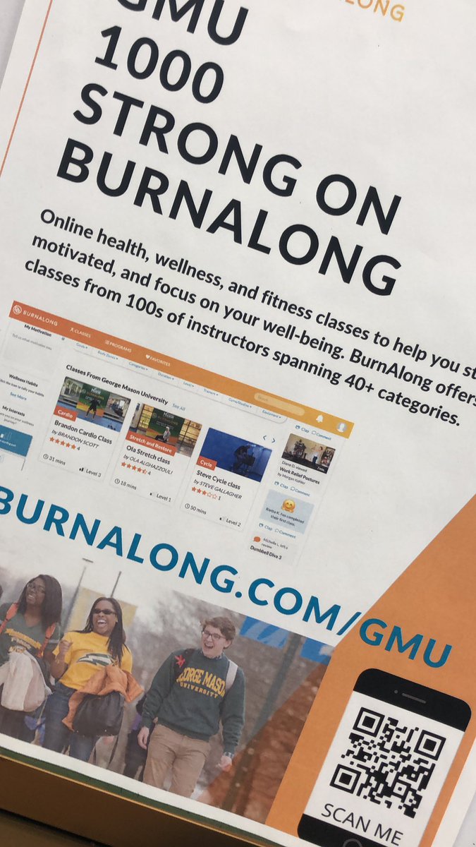 Need something to do on your extended break? Why not <a href="/BurnAlong/">Burnalong</a> fit.burnalong.com/gmu/