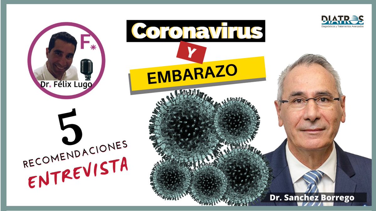 Drfelixlugo's tweet photo. Aqui te dejo el  VÍDEO 🎥 sobre #Coronavirus y #Embarazo!
👉 https://t.co/Z6oJrRmWvy   
 DISCULPA  Por el retraso ( tuve un contratiempo 😱) HOY 21:15

Sin duda una entrevista al Dr Sanchez Borrego con mucha información útil!😊👍 https://t.co/L1TuPYH38n