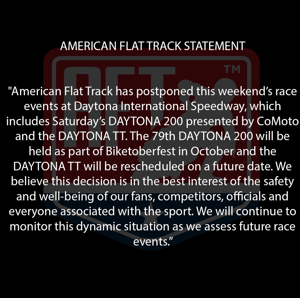 AmericanFlatTrk's tweet photo. ❗️DAYTONA 200/DAYTONA TT Update❗️ https://t.co/f2c6NDW1eJ