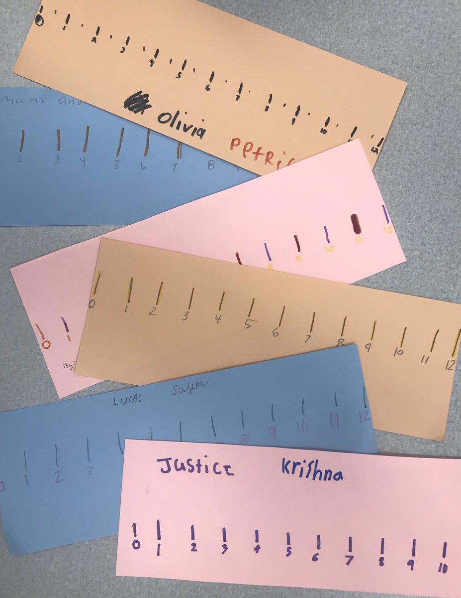 Kballard1027's tweet photo. Measuring to the nearest inch is a cinch with our homemade rulers. Learning all about measurement! @HortonsCreekES #togetherwearebetter https://t.co/3cZAQUt125
