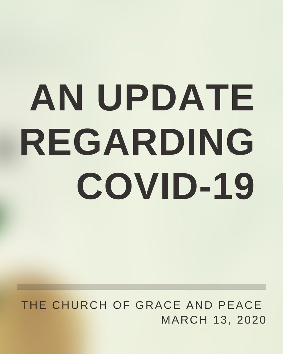 ChurchOfGaP's tweet photo. Please visit the link in our bio for a full update on our response to COVID-19. https://t.co/ZAVtqN3cW4
