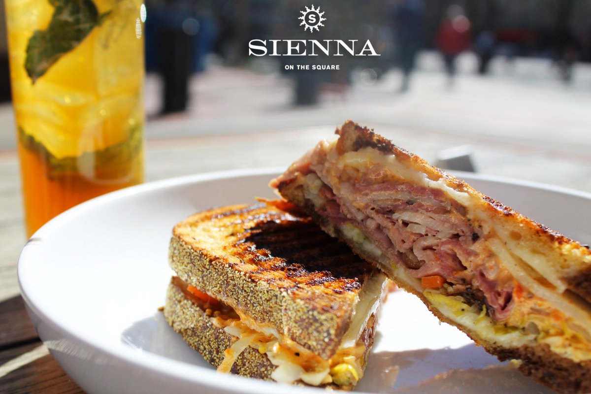 SiennaPgh's tweet photo. With warm weather just around the corner, don't miss your chance to enjoy a delicious lunch (like our house made pastrami, sauerkraut, Amish swiss, and romesco aioli on rye) in our newly renovated patio area! https://t.co/iVoKR9NHjZ