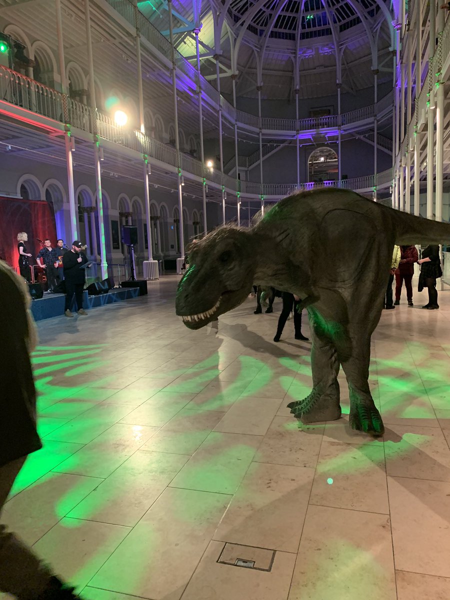 Sherri_D2's tweet photo. @NtlMuseumsScot #NmsLates #MuseumLates #Tyrannosaurus #Dinosaurs Dinner-date with T-rex! https://t.co/lz1XyDVH58