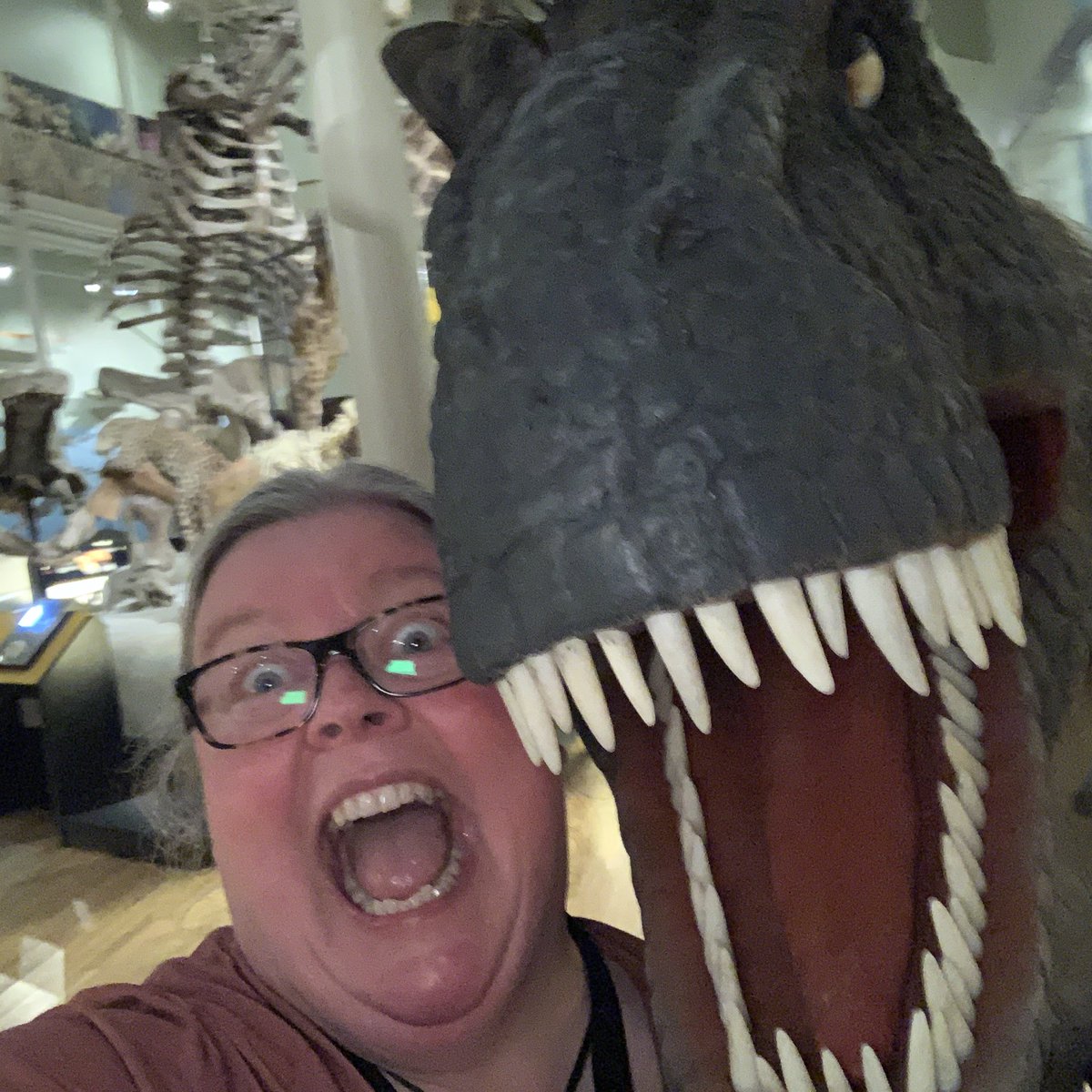 Sherri_D2's tweet photo. @NtlMuseumsScot #NmsLates #MuseumLates #Tyrannosaurus #Dinosaurs Dinner-date with T-rex! https://t.co/lz1XyDVH58