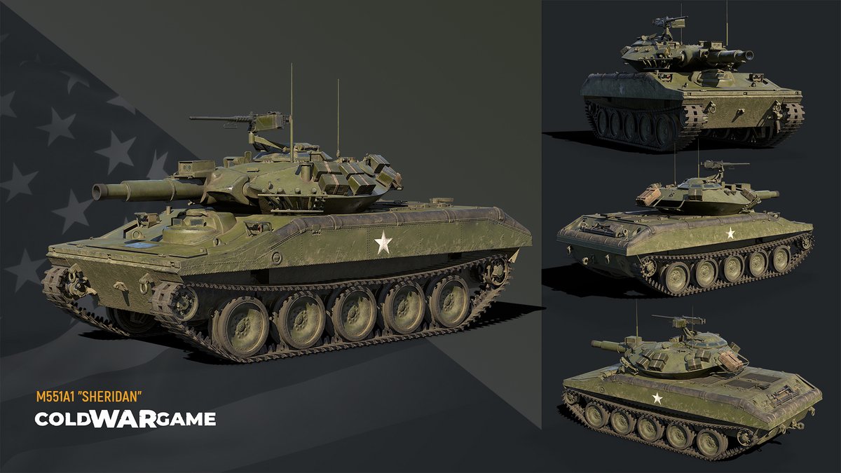 Cold_War_Game's tweet photo. Cold War Game Unit of the Week #15
The M551 “Sheridan” is a light armored reconnaissance airborne Assault Vehicle utilized by the US Army
https://t.co/bnC9ZTJaa3

#ColdWarGame #CWG #coldwar #M551 #M551A1 #Sheridan #Shillelagh #USArmy #RTS #Strategy https://t.co/y7oevaZvVg