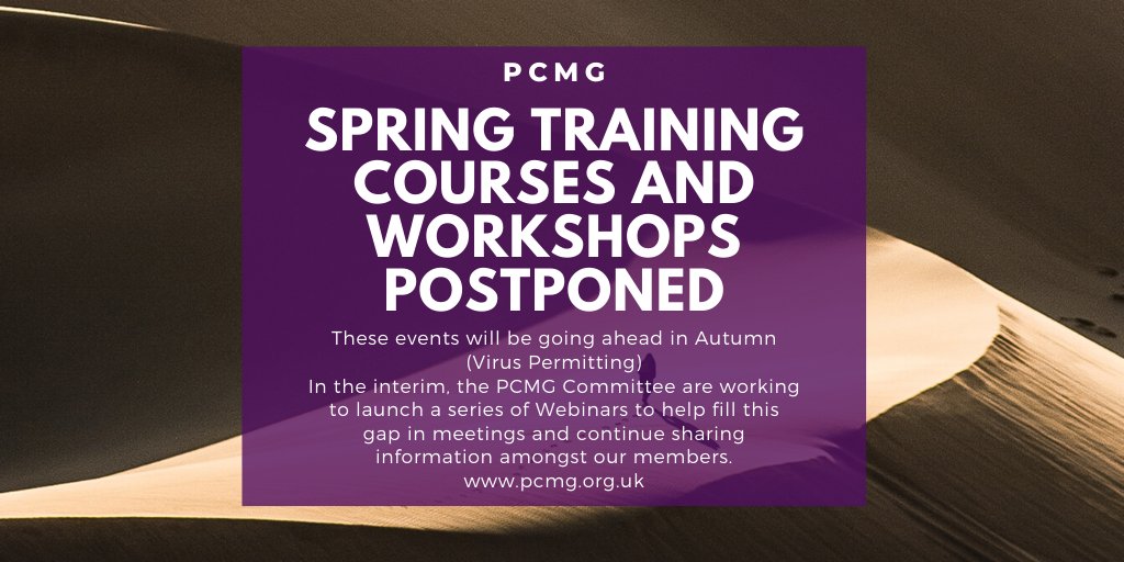 PCMG on Twitter "PCMG Spring Training Courses and Postponed