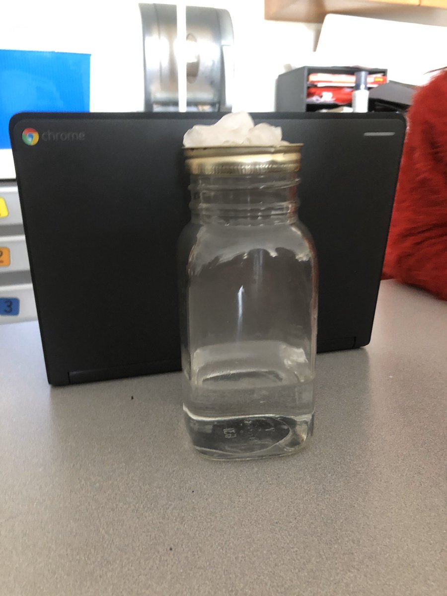 MrsBlauel's tweet photo. We have been studying clouds for awhile now, so today we tried making some of our own! We made three different clouds in a jar, and used the third jar to demonstrate how heavy water droplets must be in order to fall as rain. ☁️🧑🏻‍🔬🌧 #oodinsidetheeaglesnest https://t.co/cJnlN4EjZc