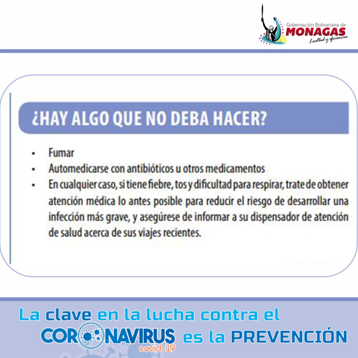La CLAVE en la lucha contra el #CORONAVIRUS es la PREVENCIÓN | #Monagas #Maturin <a href="/yelitzePSUV_/">Yelitze Santaella</a> <a href="/NicolasMaduro/">Nicolás Maduro</a> (3/3)