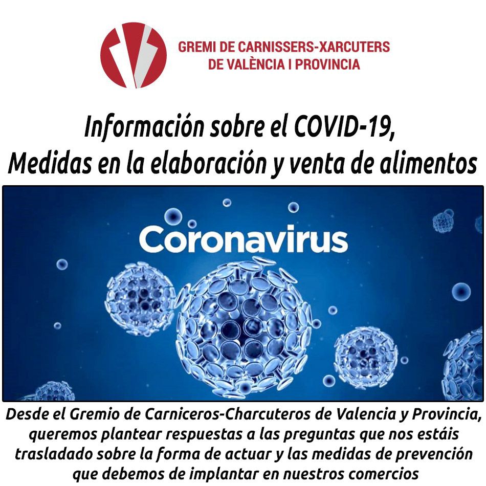 hosteleriaenvlc's tweet photo. INFORMACIÓN SOBRE EL COVID-19, MEDIDAS EN LA ELABORACIÓN Y VENTA DE ALIMENTOS
https://t.co/BhTsA8fibF
@grecarval_ #Grecarval #HosteleriaEnValencia #COVID19 #ElaboracionyVentaAlimentos #GremioDeCarnicerosCharcuterosDeValencia #carniceria #Charcuteria #Carnes #Carne #Valencia https://t.co/aUphSqfyS3