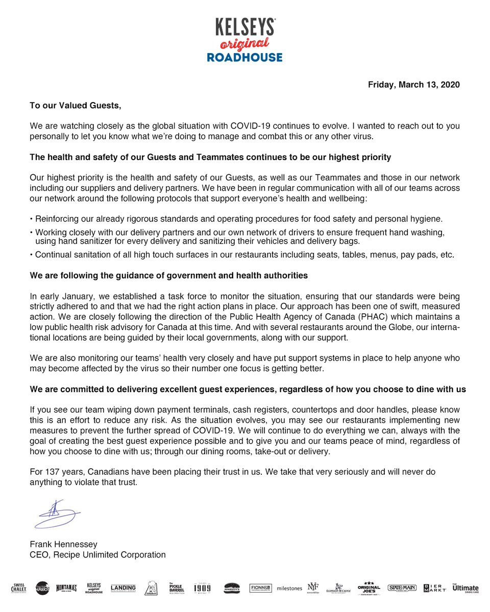 A message to our valued guests as we navigate through COVID-19.