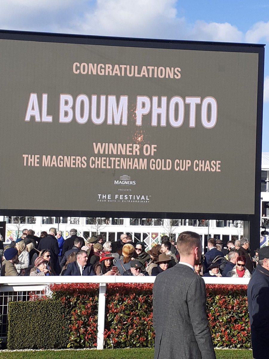 JoeSeward1's tweet photo. Cork owned Cork Jockey ..
What a day for @WillieMullinsNH @PTownend 
Fabulous Four Timer Willie Mullins #AlBoomPhoto
@MagnersUK Gold Cup
#Back to Back Gold Cups 
#CheltenhamFestival 
#CheltehamFestival
#CheltenhamFestival https://t.co/VTG0plWMzZ