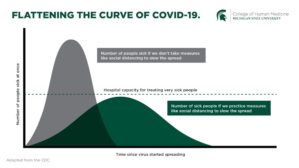 "Through social distancing, Spartans Will… Flatten the Curve." Read the latest Dean's Update: bit.ly/3aTFyto