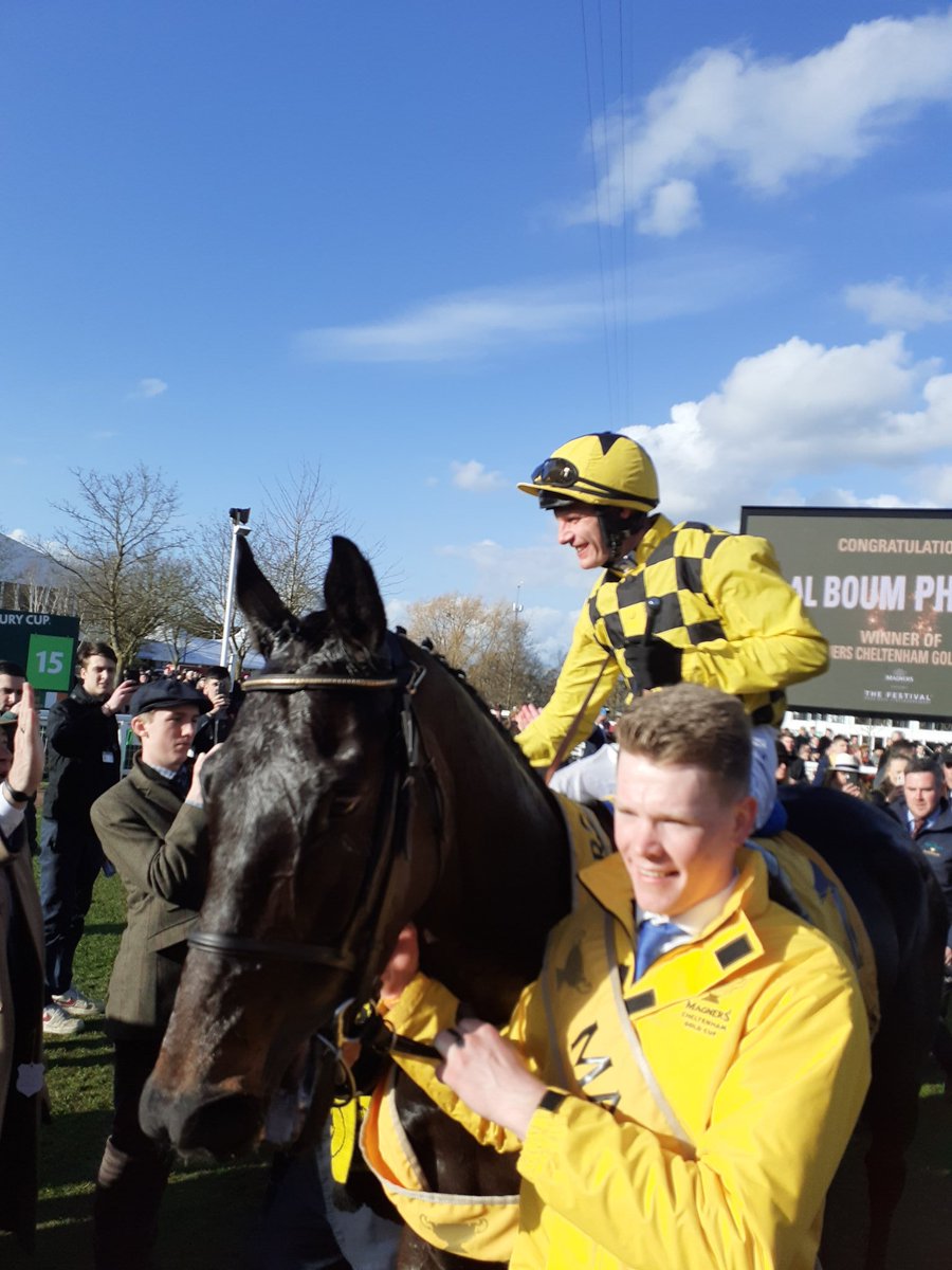 JoeSeward1's tweet photo. Cork owned Cork Jockey ..
What a day for @WillieMullinsNH @PTownend 
Fabulous Four Timer Willie Mullins #AlBoomPhoto
@MagnersUK Gold Cup
#Back to Back Gold Cups 
#CheltenhamFestival 
#CheltehamFestival
#CheltenhamFestival https://t.co/VTG0plWMzZ
