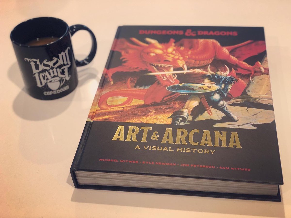 DoomVault's tweet photo. Today’s #ForgottenRealmsFriday is an #ArtandArcana appreciation post. It’s the most incredible art history book about #DnD and fantasy art, the game’s origin story and the fledgling brand’s own storied lore. It encompasses all the early video games from #SSI and books from #TSR. https://t.co/s1yPUHH5Tv