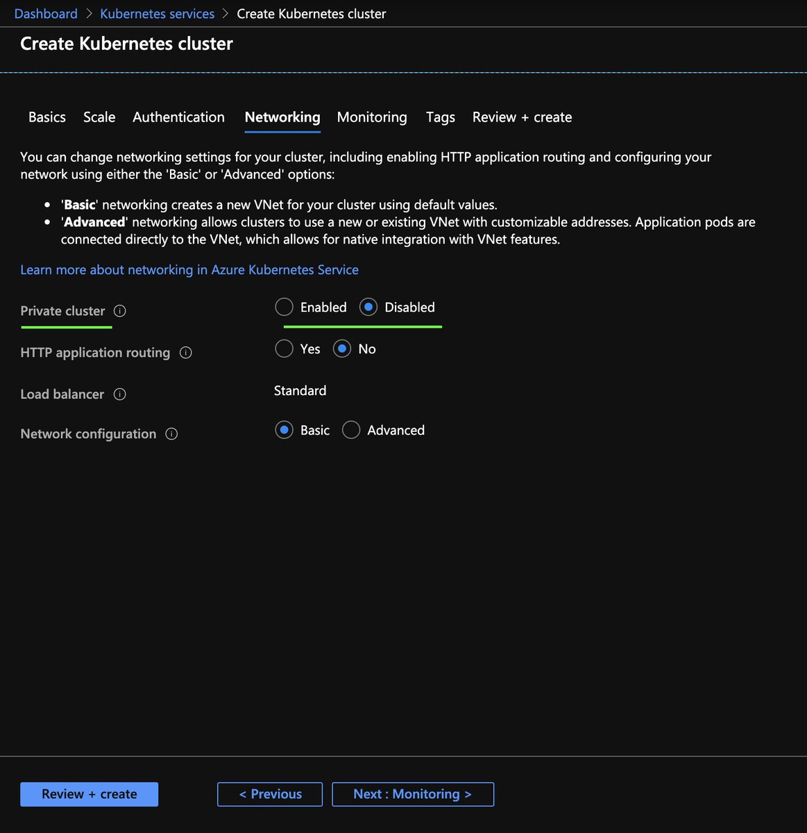 Private clusters in <a href="/Azure/">Microsoft Azure</a> #Kubernetes Service #AKS is  now available in all regions AKS is available in. Bonus: It is also integrated in the Azure portal !!
 <a href="/azureaksupdates/">Azure AKS updates</a> 

docs.microsoft.com/en-us/azure/ak…