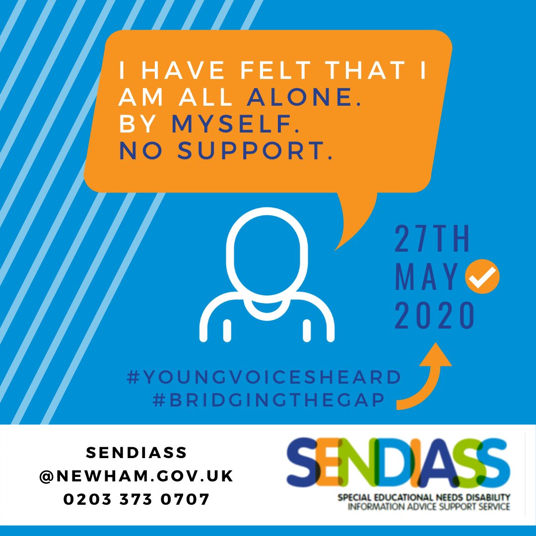 TessNeeds's tweet photo. SENDIASS Newham working with young people to get their voices heard. This event will provide, a much needed platform, for young people with SEND in Newham to share some of their stories with their peers and professionals! 

#bridgingthegap
#gettingyoungpeoplesvoicesheard https://t.co/wvQ9FZszEE