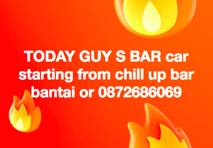 miljof_phangan's tweet photo. 今夜のガイズバー、4輪駆動タクシーの乗り場はバンタイのChill Up Bar か、以下へ電話してくださいだそうです。因にガイズ冷蔵庫マグネット、できたそうですよ〜。お土産にいかが? #パンガン島 #GuysBar https://t.co/9thvxJJicQ