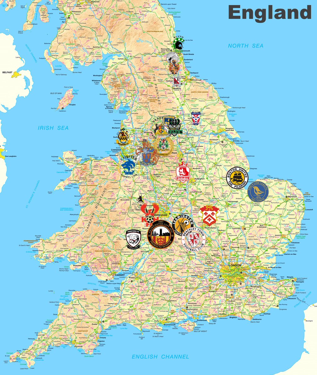 Vanarama National League North Map