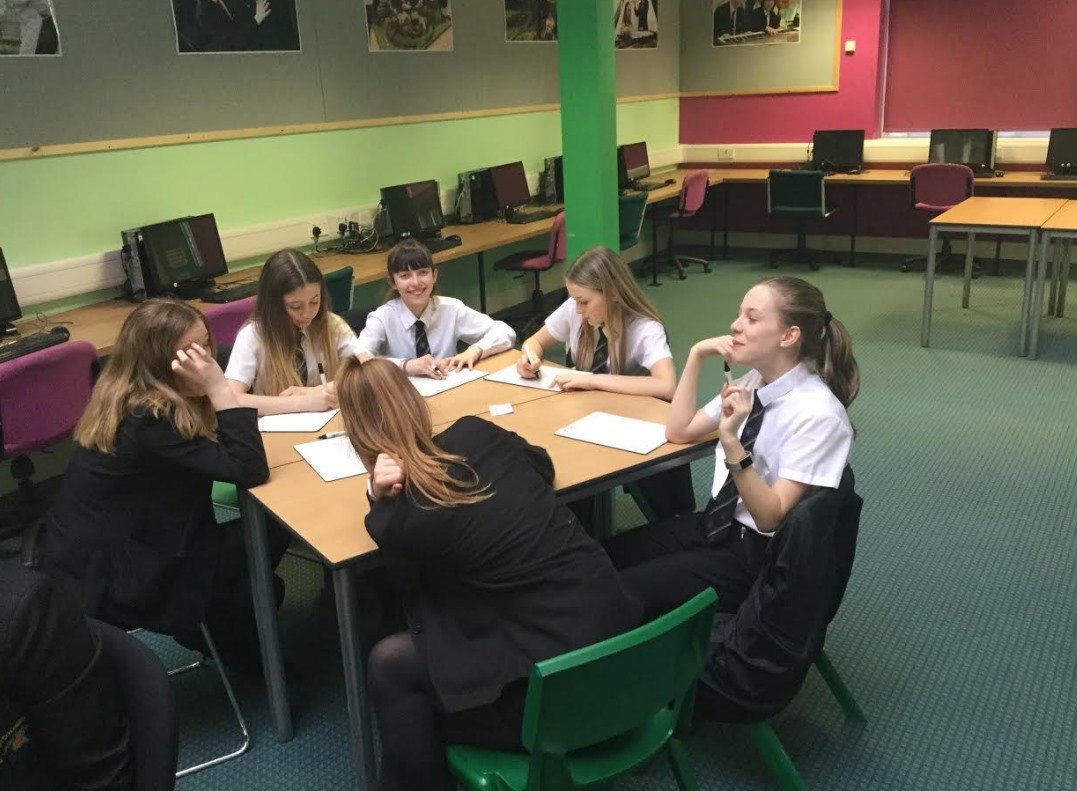 CC_Whitby's tweet photo. Students actively participating in the @WhitbyMaths WhitbyMaths Puzzling Maths afternoon as part of #MathsMonth. 

A great afternoon of fun and deep maths thinking! https://t.co/UpDtJwvfPd