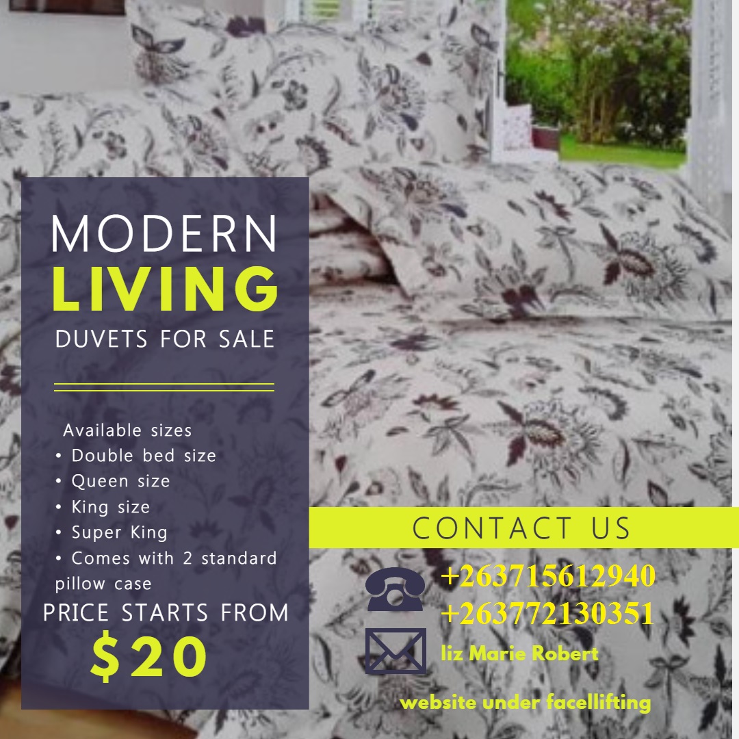 collenrobert's tweet image. Duvets for sale
Call or #WhatsApp +263775063900
Free delivery in #Harare
Best Quality in #Zimbabwe