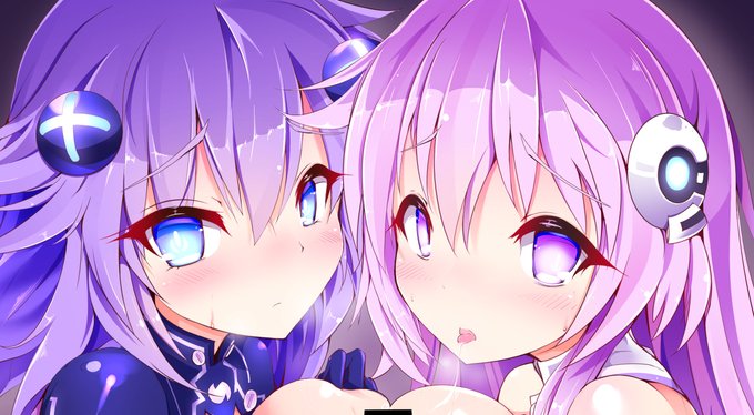 [R-18]依頼で描かせていただきましたパープルハートとパープルシスターのズリです https://t.co/3RQUSqkeXX 