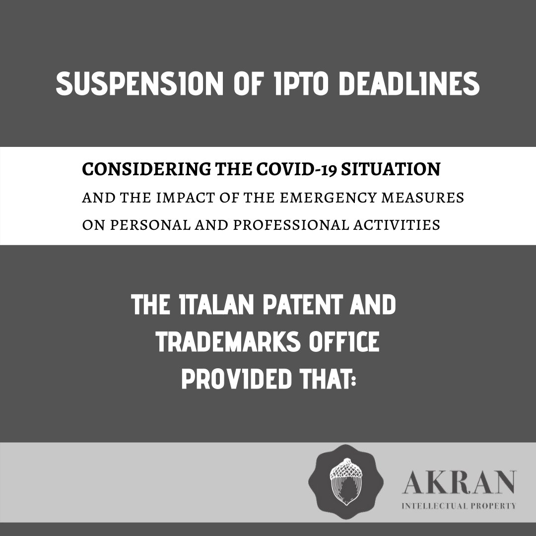 AkranIP's tweet photo. 🗣️ NEWS FROM THE IPTO

#coronarvirusitalia #COVID19 https://t.co/LAtLmWixRA