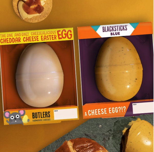 ButlersCheese's tweet photo. Guess who's back... back again, the cheester eggs back, tag a friend! That's right, you can now pre-order our famous Blacksticks Blue Cheester Egg or Cheesealicious Cheddar Cheester Egg from our website!  https://t.co/ASKrP21CK0 
#cheesteregg #happycheester https://t.co/RQr43vGavj