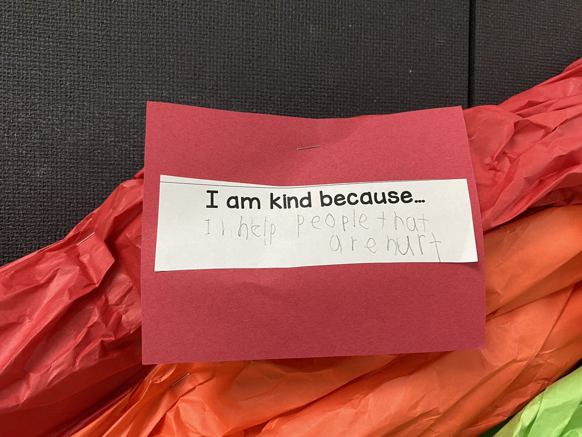 We created a kindness bulletin board called “ Rainbow of Kindness”.  The kids wrote on colored pieces of paper how they are kind. <a href="/CowlishawKoalas/">Cowlishaw Elementary School</a> #RAKChallenge
