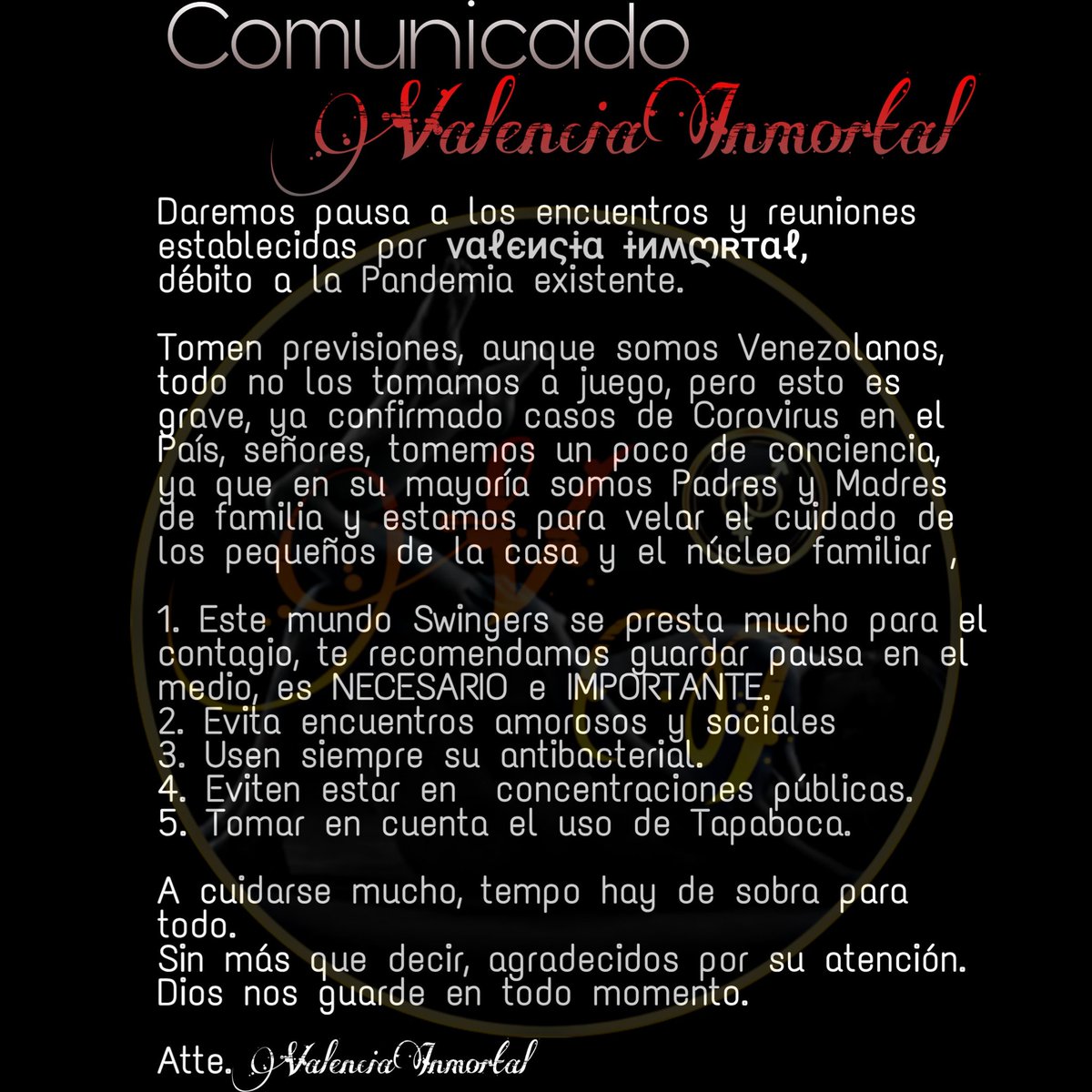 Val_Inmortal's tweet photo. Agradecemos su atención en este Comunicado... Gracias a los presentes. Dale RT a este llamado y estemos todos atentos... https://t.co/VOQw0fOzKL