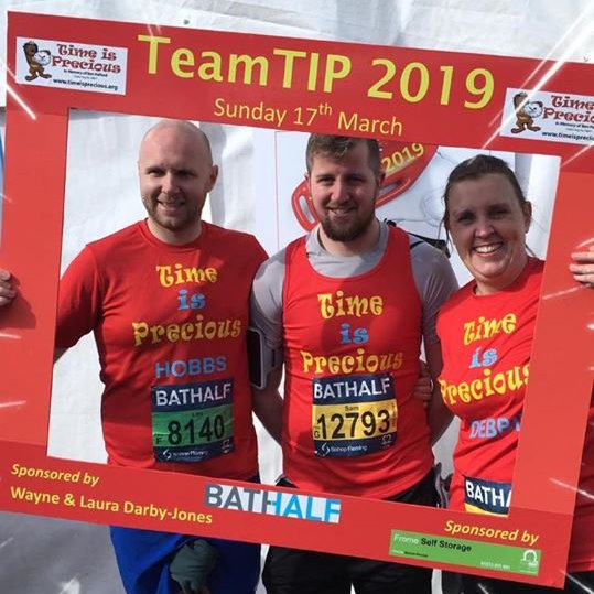 IanHobbsTech's tweet photo. Everybody @IanHobbsTech would like to wish the very best of luck to our Accounts Manager Debbie who will be running in her third @bathhalf this weekend as she &amp; #TeamTIP help raise funds for @tipcharity  

Pictured is Debbie with Lee &amp; Sam from 2019's Bath Half. https://t.co/XDpv8YARtz