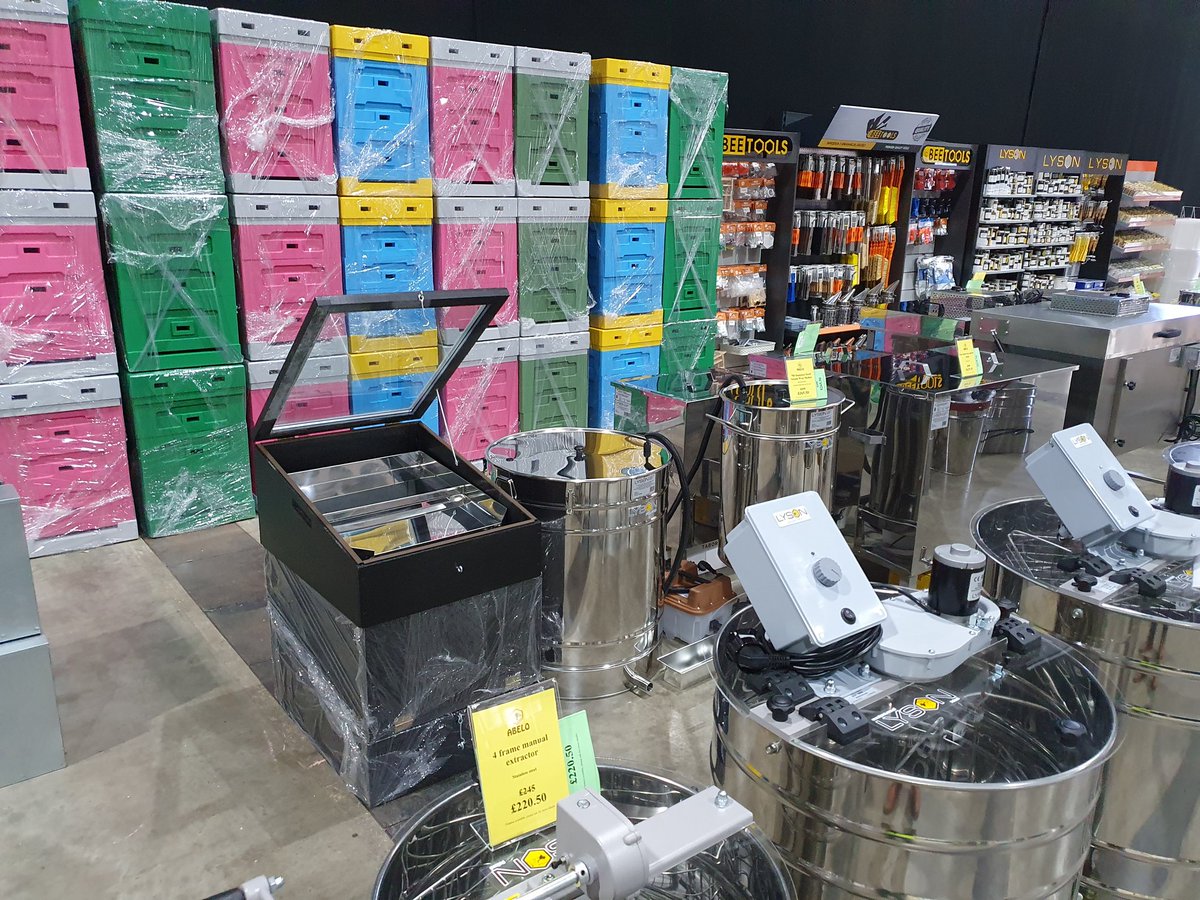 AbeloBeekeeping's tweet photo. We are all set up for tomorrow's Tradex. Come and pay us a visit and have a look at some of our new equipment. https://t.co/Sk72fA1wcA