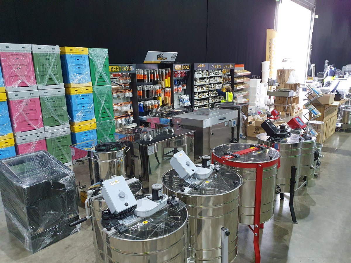 AbeloBeekeeping's tweet photo. We are all set up for tomorrow's Tradex. Come and pay us a visit and have a look at some of our new equipment. https://t.co/Sk72fA1wcA