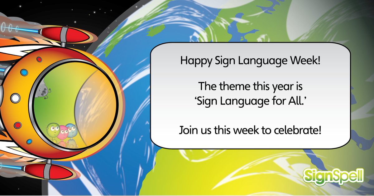 signspell's tweet photo. Happy #SignLanguageWeek from Zip and the gang!

This year the theme is 'Sign Language for All' and we hope that you will join us to celebrate. 

#SignLanguageWeek #SignLanguageForAll #SignSpell https://t.co/WrruxI4BJO