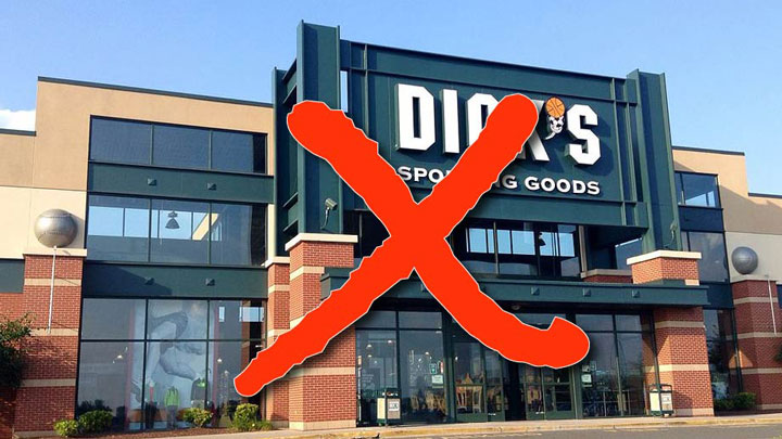 HuntersLead's tweet photo. "Dick’s Sporting Goods to Yank Hunting Gear from 400-Plus Stores: Will hunters stop buying their other sporting goods from Dick’s?" #HuntersLead #NRAHunterEducation #NRAHunterServices #huntinggear #outdoorequipment #boycottdicks #hunttersafety—https://t.co/rny47TOgCN— https://t.co/mLQshF2hoX