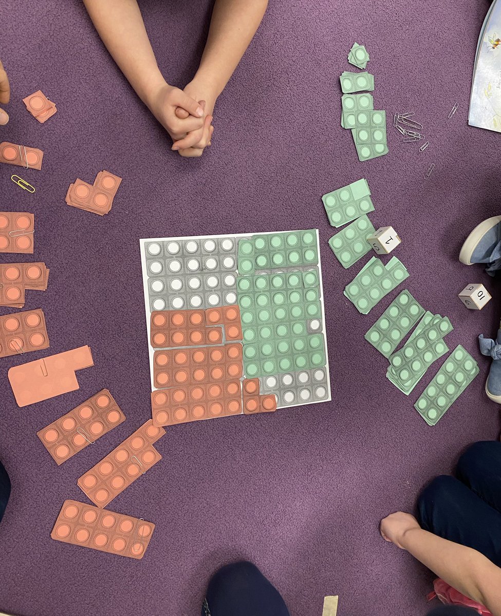 KaroubiG's tweet photo. Students at Deer Park P.S. using ten-structures to help reinforce concepts of area by playing to see who covers the most space. @YRDSBmath https://t.co/xjO1NfSTOP
