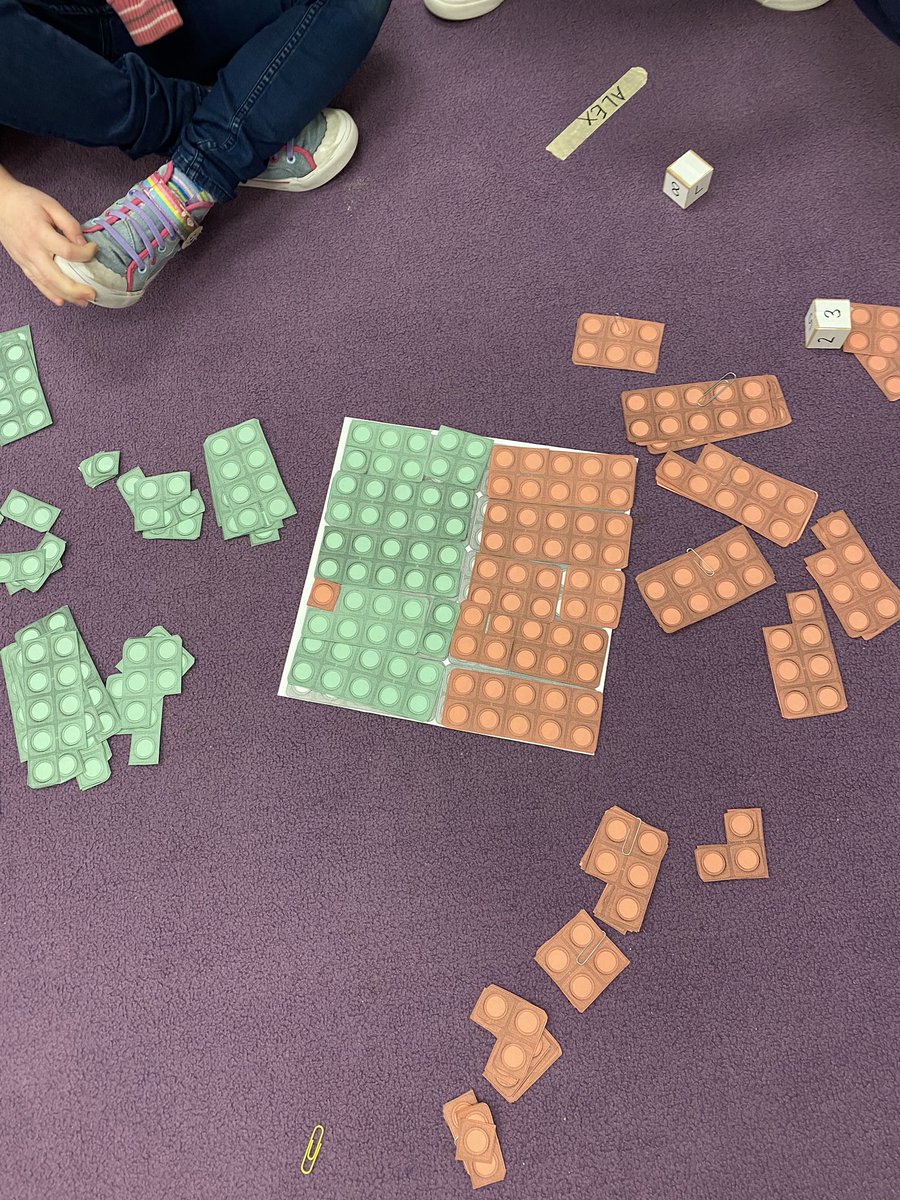 KaroubiG's tweet photo. Students at Deer Park P.S. using ten-structures to help reinforce concepts of area by playing to see who covers the most space. @YRDSBmath https://t.co/xjO1NfSTOP