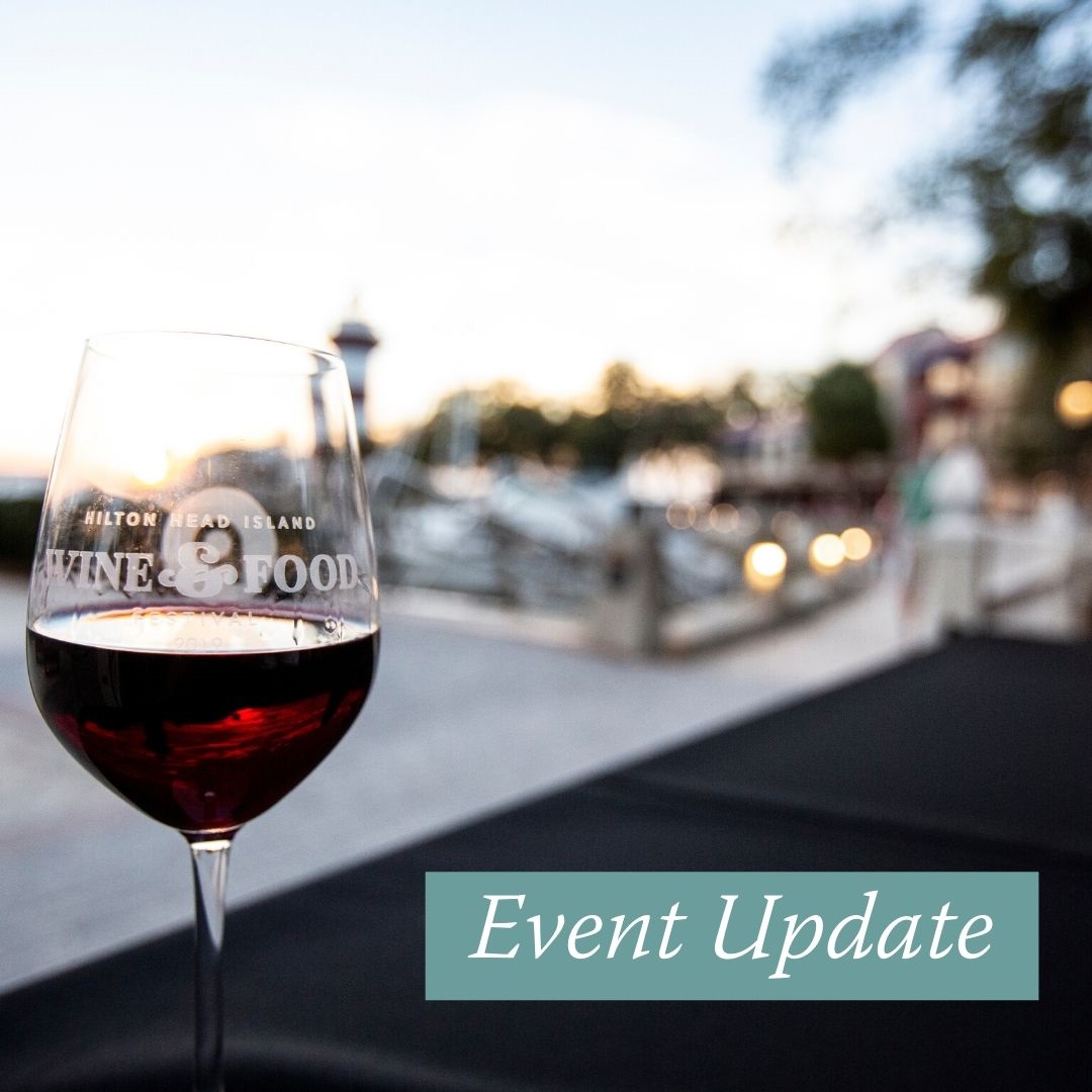 The @hhiwinefoodfest Grand Tasting scheduled for tonight has been moved from the Harbour Town Clubhouse to the Liberty Oak event lawn. The public tasting scheduled for Saturday has been postponed to a later date. Please follow the festival's page for any additional updates.