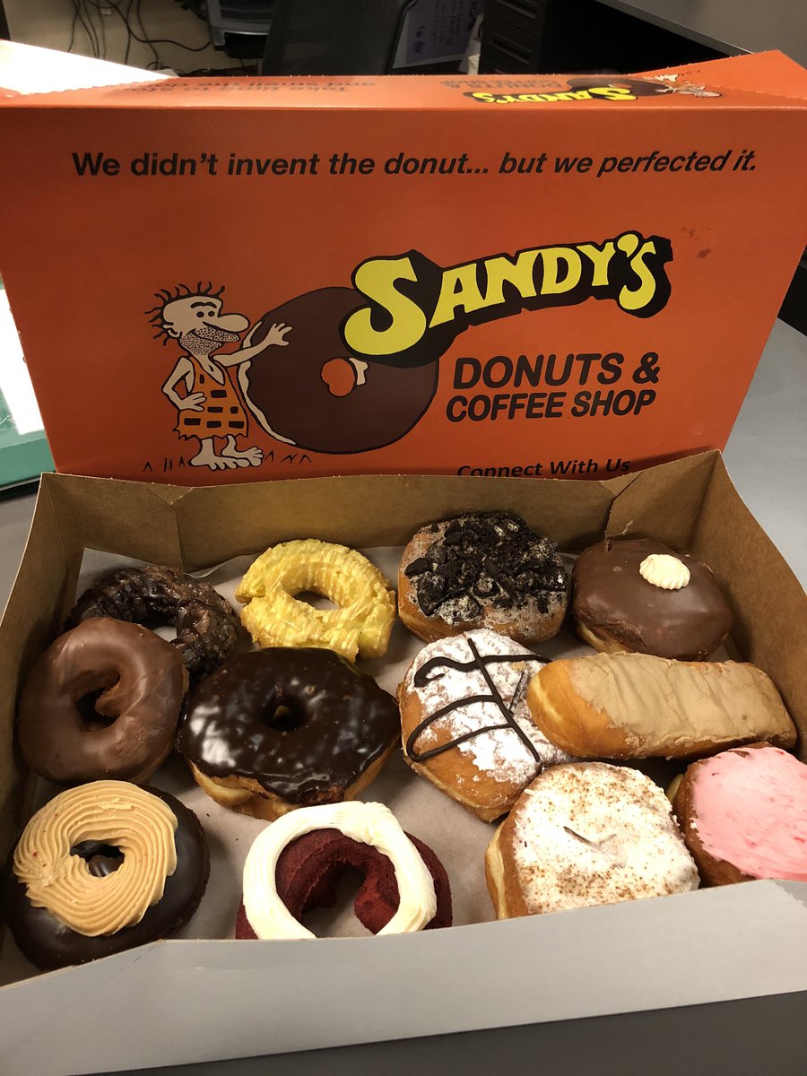 NDSUPolice's tweet photo. Well, we will have to get our own coffee but thanks @UNDPoliceDept and LT. Weigel for delivering the as promised @sandysdonuts this morning. 🍩 😋 NomNomNom. Maybe try again during football season...🤷‍♀️ #Strengthoftheherd #Protectandservetheherd https://t.co/f7nc0YKbUc