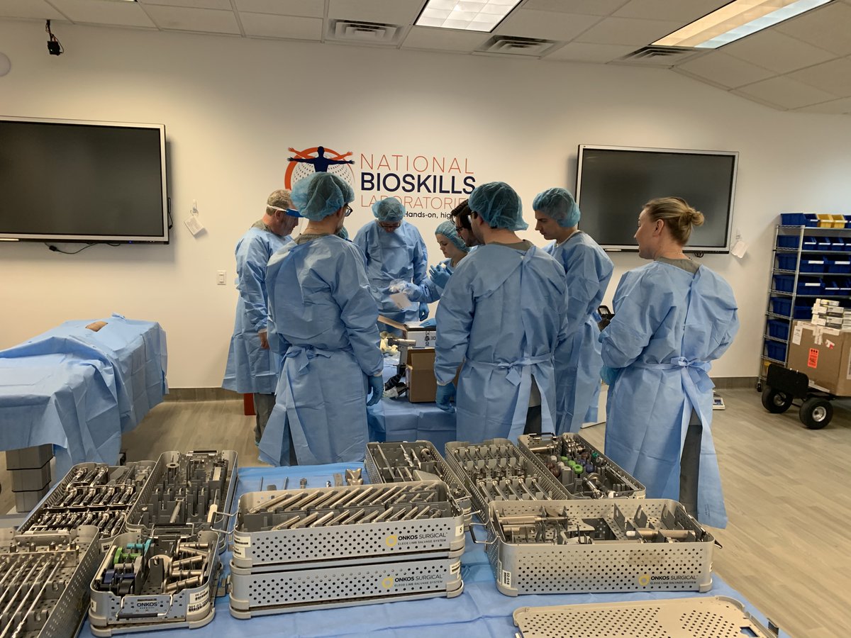 OnkosSurgical's tweet photo. Providing first-of-its-kind training is a must for advancing the treatment of musculoskeletal cancer and complex revision. Our lab last week in Pittsburgh, PA was a major step forward! #orthopedics #orthopediconcology #onkos  #osseointegration #startup #innovation #limbsalvage https://t.co/iNuDaxsgfM