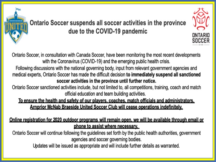 Statement regarding COVID-19.
